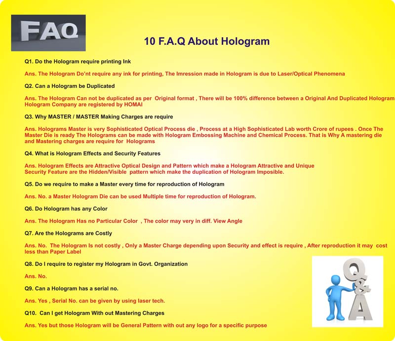 FAQ ABOUT HOLOGRAM